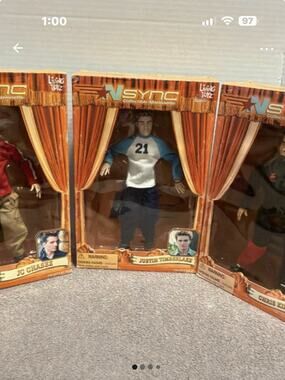 N Sync Living Toyz Collectible Marionette Puppet Dolls Lot of 3 in Box